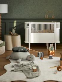 Rozkládací dětská postel z březového dřeva Baby & Junior, 70 x 110/150 cm, Lakované březové dřevo, Bílá, Š 70 x D 110/150 cm