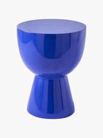 Table d'appoint ronde Tam Tam, Plastique, laqué, Bleu roi, Ø 36 x haut. 46 cm