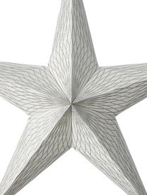 Handgefertigter Papier-Stern Icilisse, Papier, Silberfarben, B 40 x H 40 cm