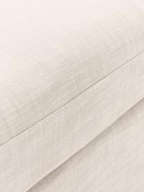 Voetenbank Russell met afneembare hoezen, Bekleding: 100% katoen Met 50.000 sc, Frame: massief grenenhout FSC-ge, Poten: kunststof, Geweven stof lichtbeige, B 103 x D 103 cm