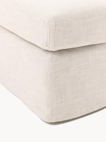 Sofa-Hocker Russell mit abnehmbaren Bezügen, Bezug: 100% Baumwolle Der strapa, Gestell: Massives Kiefernholz, Spe, Webstoff Hellbeige, B 103 x T 103 cm