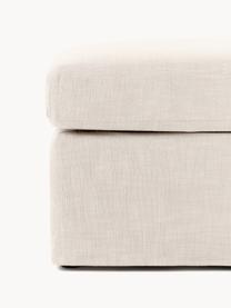 Sofa-Hocker Russell mit abnehmbaren Bezügen, Bezug: 100% Baumwolle Der strapa, Gestell: Massives Kiefernholz, Spe, Webstoff Hellbeige, B 103 x T 103 cm