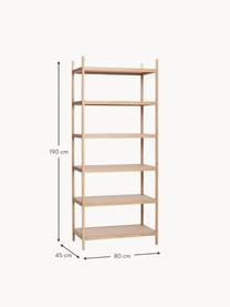 Hohes Holz-Regal Library, Eichenholzfurnier, Eichenholz

Dieses Produkt wird aus nachhaltig gewonnenem, FSC®-zertifiziertem Holz gefertigt., Eichenholz, B 80 x H 190 cm