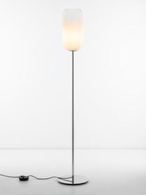 Lampadaire soufflé bouche Gople, Blanc, argenté, haut. 170 cm