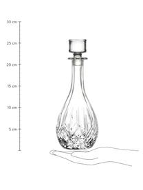 Kristall-Dekanter Rotonda mit Relief, 900 ml, Kristallglas, Transparent, H 26 cm, 900 ml