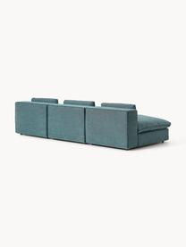 Modulares XL-Sofa Felix (3-Sitzer), Bezug: 100 % Polyester Der strap, Gestell: Massives Kiefern- und Fic, Füße: Kunststoff Dieses Produkt, Webstoff Türkisgrün, B 300 x T 140 cm