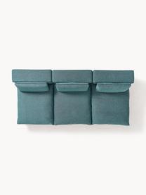 Modulares XL-Sofa Felix (3-Sitzer), Bezug: 100 % Polyester Der strap, Gestell: Massives Kiefern- und Fic, Füße: Kunststoff Dieses Produkt, Webstoff Türkisgrün, B 300 x T 140 cm