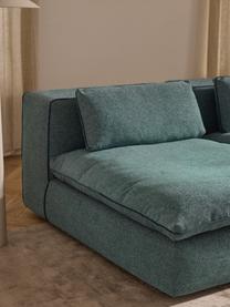 Modulares XL-Sofa Felix (3-Sitzer), Bezug: 100 % Polyester Der strap, Gestell: Massives Kiefern- und Fic, Füße: Kunststoff Dieses Produkt, Webstoff Türkisgrün, B 300 x T 140 cm