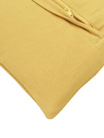 Federa arredo color giallo Anise, 100% cotone, Giallo, Larg. 45 x Lung. 45 cm