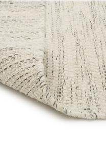 Handgeweven wollen vloerkleed Lule met kleurverloop in beige/groen, 70% wol, 30% katoen, Donkergroen, beige, B 200 x L 300 cm (maat L)