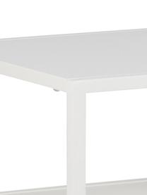 Console industrielle en métal blanc avec tablette Neptun, Métal, revêtement par poudre, Blanc, larg. 100 x haut. 79 cm