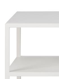 Metalen sidetable Neptun met plank in wit, Gepoedercoat metaal, Wit, B 100 cm x H 79 cm