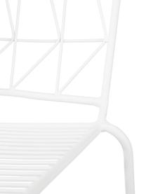 Chaise de balcon en métal Bueno, Blanc