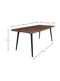 Designový jídelní stůl Alagon, Ořech, Š 180 cm, H 90 cm