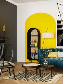 Libreria con intreccio viennese Exalt, Retro: rattan, Nero, Larg. 63 x Alt. 190 cm