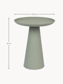 Table d'appoint ronde en métal Ringar, Aluminium, revêtement par poudre, Vert sauge, Ø 35 x haut. 42 cm