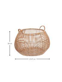 Komplet koszy do przechowywania z rattanu Daya, 2 elem., Rattan, Jasny brązowy, Komplet z różnymi rozmiarami