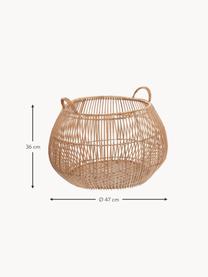 Aufbewahrungskörbe-Set Daya aus Rattan, 2er-Set, Rattan, Beige, Set mit verschiedenen Größen