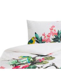 Funda nórdica Tropic, Algodón, Blanco, multicolor, Cama 180/200 cm (260 x 220 cm)