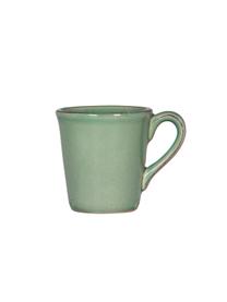 Tazas de café Constance, 2 uds., estilo rústico, Cerámica, Verde salvia, Ø 8 x Al 6 cm, 100 ml