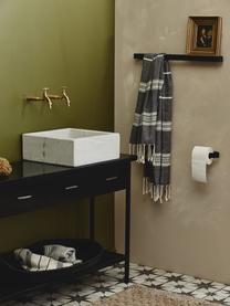 Toilettenpapierhalter Sotra zur Wandbefestigung, Metall, beschichtet, Schwarz, B 17 x H 4 cm