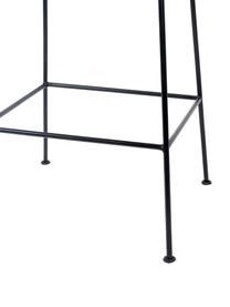 Sedia da bar in rattan con cuscino Tiger, Seduta: rattan, Rivestimento: cotone, Struttura: metallo verniciato a polv, Marrone chiaro, nero, bianco, Larg. 52 x Alt. 75 cm