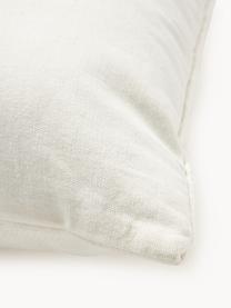 Bestickte Baumwoll-Kissenhülle Reza mit Hoch-Tief-Struktur, Bezug: 100 % Baumwolle, Off White, Braun, Apricot, B 45 x L 45 cm