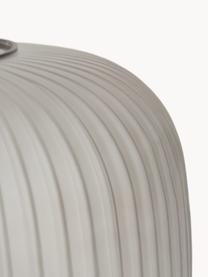 Große Tischlampe Sober mit Glasschirm, Lampenschirm: Glas, Lampenfuß: Metall, gebürstet, Goldfarben, Grau, Ø 25 x H 50 cm