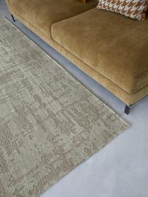 Vloerkleed Perriers met hoog-laag effect, 100% polyester, Lichtbeige, B 80 x L 150 cm (maat XS)