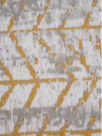 Tappeto a pelo corto J. Ladder, Retro: misto cotone, rivestito i, Tonalità grigie, dorato, Larg. 140 x Lung. 200 cm (taglia S)