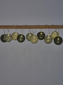 LED-Lichterkette Jolly Lights, 435 cm, 10 Lampions, Lampions: Baumwolle, Schwarz, L 435 cm