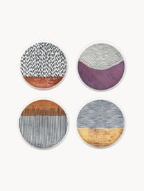 Sada mělkých talířů s barevným designem Switch, 4 díly, Keramika, Světle šedá, černá, více barev, Ø 27 cm