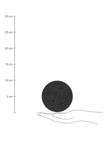 Wollen vilt onderzetter Leandra, 6 stuks, 90% wol, 10% polyethyleen, Antraciet, Ø 10 cm