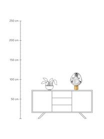 Tischlampe Dough, Lampenschirm: Glas, galvanisiert, Silberfarben, Goldfarben, Ø 25 x H 45 cm