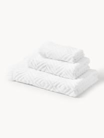 Súprava uterákov Jacqui, 3 diely, Biela, 3-dielna súprava (uterák pre hostí, uterák na ruky, osuška)