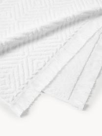 Lot de serviettes de bain texturées Jacqui, tailles variées, Blanc, Lot de différentes tailles (serviettes de toilette et draps de bain)