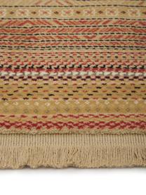 Alfombra Nepal, Parte superior: 90% polipropileno, 10% vi, Reverso: yute, Beige, multicolor, An 67 x L 245 cm