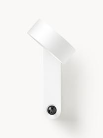 Applique piccola a LED con paralume orientabile Toggle, Alluminio laccato, Bianco opaco, Larg. 10 x Alt. 17 cm