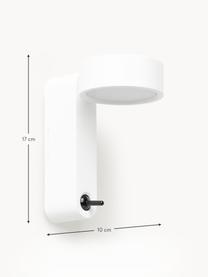 Aplique pequeño LED Toggle, pantalla orientable, Aluminio pintado, Blanco mate, An 10 x Al 17 cm