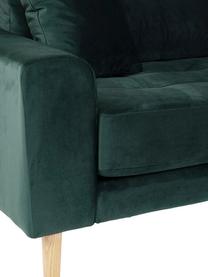 Sofa z aksamitu Lido (3-osobowa), Tapicerka: aksamit poliestrowy 30 00, Nogi: drewno jodłowe, Ciemny zielony, S 210 x G 93 cm