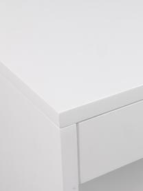 Table de chevet murale avec tiroir Cholet, MDF, laqué, Blanc, larg. 50 x haut. 24 cm