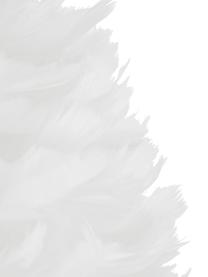 Lampenschirm Eos aus Federn, Gänsefedern, Stahl, Weiß, Ø 45 x H 30 cm
