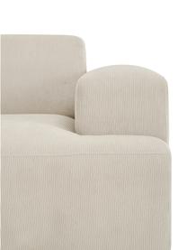 Divano 3 posti in velluto a coste Melva, Rivestimento: velluto a coste (92% poli, Struttura: legno di pino massiccio c, Piedini: plastica, Velluto a coste beige chiaro, Larg. 238 x Prof. 101 cm