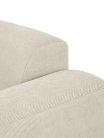Divano 3 posti in velluto a coste Melva, Rivestimento: velluto a coste (92% poli, Struttura: legno di pino massiccio c, Piedini: plastica, Velluto a coste beige chiaro, Larg. 238 x Prof. 101 cm