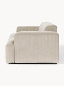 Cord-Sofa Melva (3-Sitzer), Bezug: Cord (92% Polyester, 8% P, Gestell: Massives Kiefernholz, FSC, Füße: Kunststoff, Cord Hellbeige, B 238 x T 101 cm