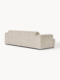 Cord-Sofa Melva (3-Sitzer), Bezug: Cord (92% Polyester, 8% P, Gestell: Massives Kiefernholz, Spa, Füße: Kunststoff Dieses Produkt, Cord Hellbeige, B 238 x T 101 cm