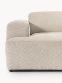 Cord-Sofa Melva (3-Sitzer), Bezug: Cord (92% Polyester, 8% P, Gestell: Massives Kiefernholz, Spa, Füße: Kunststoff Dieses Produkt, Cord Hellbeige, B 238 x T 101 cm