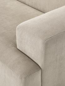 Cord-Sofa Melva (3-Sitzer), Bezug: Cord (92% Polyester, 8% P, Gestell: Massives Kiefernholz, Spa, Füße: Kunststoff Dieses Produkt, Cord Hellbeige, B 238 x T 101 cm