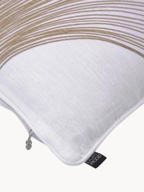 Baumwoll-Kissenhülle Thiago, 100% Baumwolle, Weiss, Beige, B 50 x L 50 cm