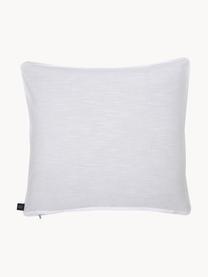 Housse de coussin en coton Thiago, 100 % coton, Blanc, beige, larg. 50 x long. 50 cm